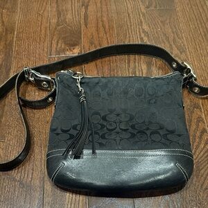 Coach Black Crossbody Bag with Tassel